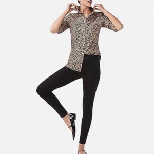 J. Crew The Gigi Ponte Black Pants Exposed Side Zipper Size 8